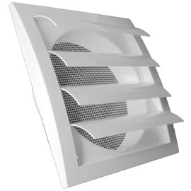 White Exhaust Hood Vent 6'' Inch / 150 mm with Built-in Pest Guard Screen and Flange, Air Vent Cover, HVAC Exhaust Vent Duct Cover, Exhaust Cap