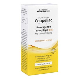 Coupeliac Soothing Day Cream Plus | Dermatological Care for Couperose Prone Skin | Reduces Wrinkle Depth | Reduces Redness | With SPF 15 | 50 ml