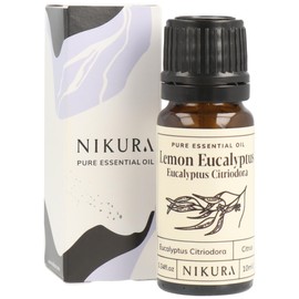 Nikura Lemon Eucalyptus (Eucalyptus Citriodora) Essential Oil - 10ml | 100% Pure Natural Oils | Perfect for Aromatherapy | Great for Repelling Insects, Decongestant, Clean Home | Vegan & UK Made