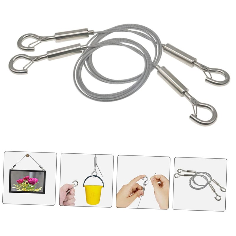 COHEALI 2pcs Adjustable Picture Hanging Kit Heavy Duty Stainless Steel