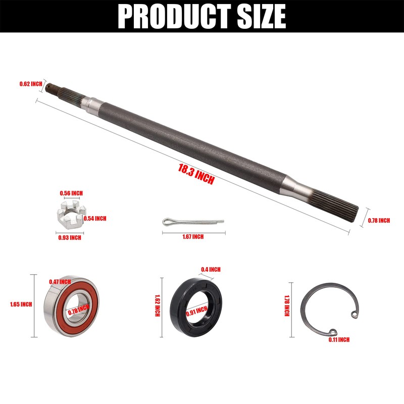 Drive-up Rear Spline Axle Shaft for Yamaha Golf Cart Driver