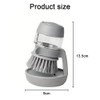 TOMVAES Pot Brush with Soap Dispenser, Soap Dispensing Palm Brush,
