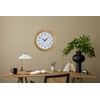 Bulova C5005 Wooden Atomic Analog Wall Clock | Automatically Sets