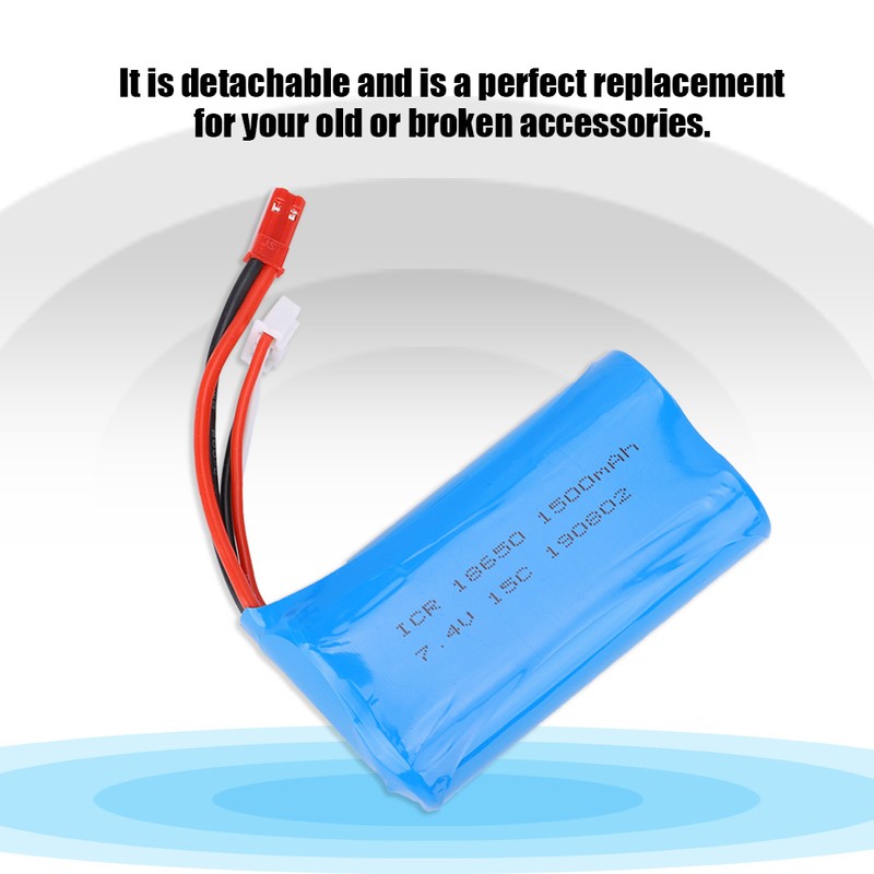 7.4V 1500mAh 18650 15C Rechargeable Lithium Battery RC Aircraft Part