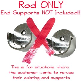 Round Closet Rod | CUSTOM CUT | Up to 36" | Polished Chrome