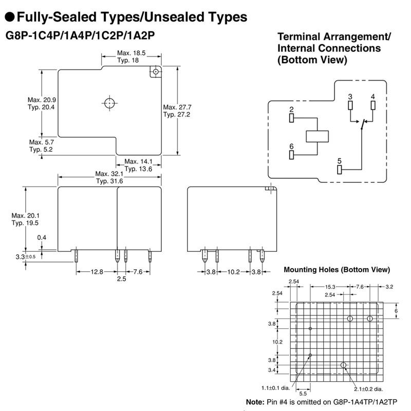 G8P-1A4P-12VDC 30A 250VAC Fully-Sealed PCB Relay Kit with Soldering Sucker