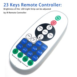 JBEIY Remote Controller for Single Color LED Strip Lights and Neon Sign,Remote Control with DC Connector,Dimmer for 12V DC LED Ribbon, Shelf Lights