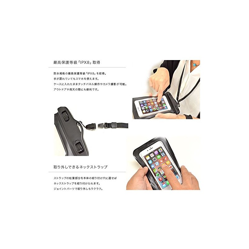 Rasta Banana RBOT203 Waterproof Case for Smartphones, IPX8, Medium, Compatible