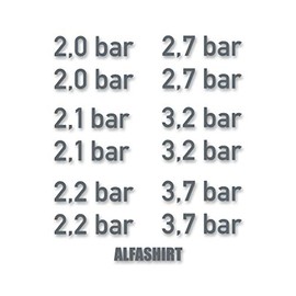 Tyre Pressure Set for BW Wolf Sticker German Army Lettering 12x 7x2 cm #A4832