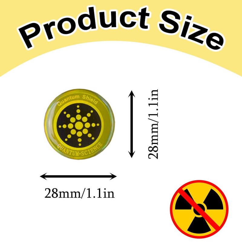 HUSABEJAIN 8 PCS Anti-Radiation Shield Gold EMF Protection Stickers 5G