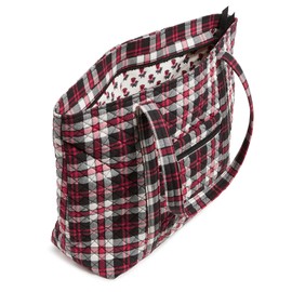 Vera Bradley Cotton Vera Tote Bag, Fireplace Plaid