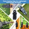 Pack of 8 tarpaulin clips, tent clips, tarpaulin clips, suitable