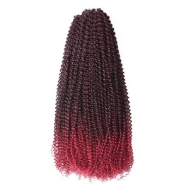 ROSDINA Passion Twist Hair - 32 Inch 7 Packs Ombre Burgundy Super Long Bohemian Hair For Passion Twist Crochet Hair Butterfly Locs, Synthetic Braiding Hair Extensions (32 Inch,T118-7P)