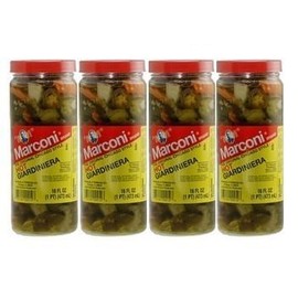 Marconi Giardiniera in Oil Hot (Chicago Style) 16.0 OZ(Pack of 4)