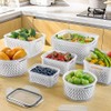 Freshmage Fruit Storage Containers with Removable Colander - 4 Pack