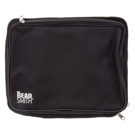 The Beadsmith Crafter’s Tote – 12 x 15 Inches – Carrying Case with Shoulder Strap – Removable Zippered Pocket Pages – Ideal Storage for Arts & Crafts, Travel, Toiletries and Makeup