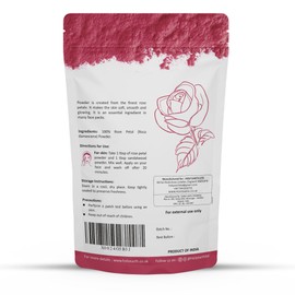 Holy Earth 100% Pure Rose Petal Powder 100g (Rosa damascena) - Organic Floral Powder for Skincare, Hair Care, & Aromatherapy | Rich in Antioxidants & Vitamins | Resealable Pack