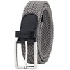 LINDENMANN Men's Stretch Belt Textile Braided Belt for Golf Grey,