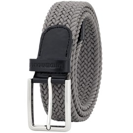 LINDENMANN Men's Stretch Belt Textile Braided Belt for Golf Grey, gray