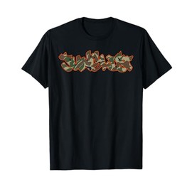 Junglist Camo Graffiti DNB Drum n Bass T-Shirt