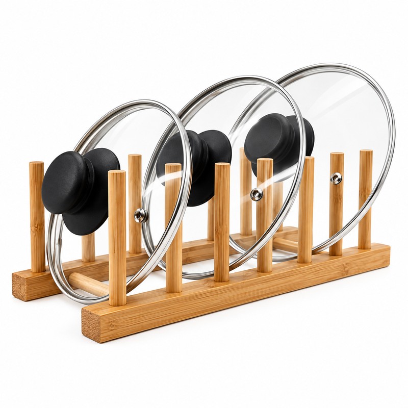 Bamboo Dish Drying Rack for Kitchen Countertop Organization – Reusable
