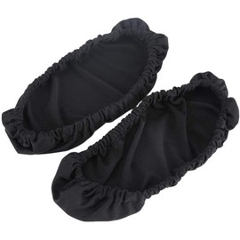 1 par de fundas de tela elástica de punto para reposabrazos para silla de ruedas de oficina, almohadilla para reposabrazos, codos, antebrazos, alivio de presión (negro)