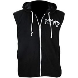 INVO SELL UP W.W.E RKO Wrestler Randy Black Cotton Wrestling Hoodie Hooded Orton Vest Men (US, Alpha, XX-Small, Regular, Regular, Cotton)