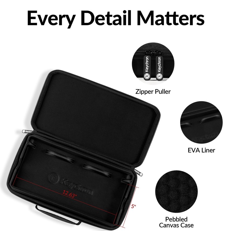 Keychron Carrying Case for K2 Series Black EVA Hard Shell