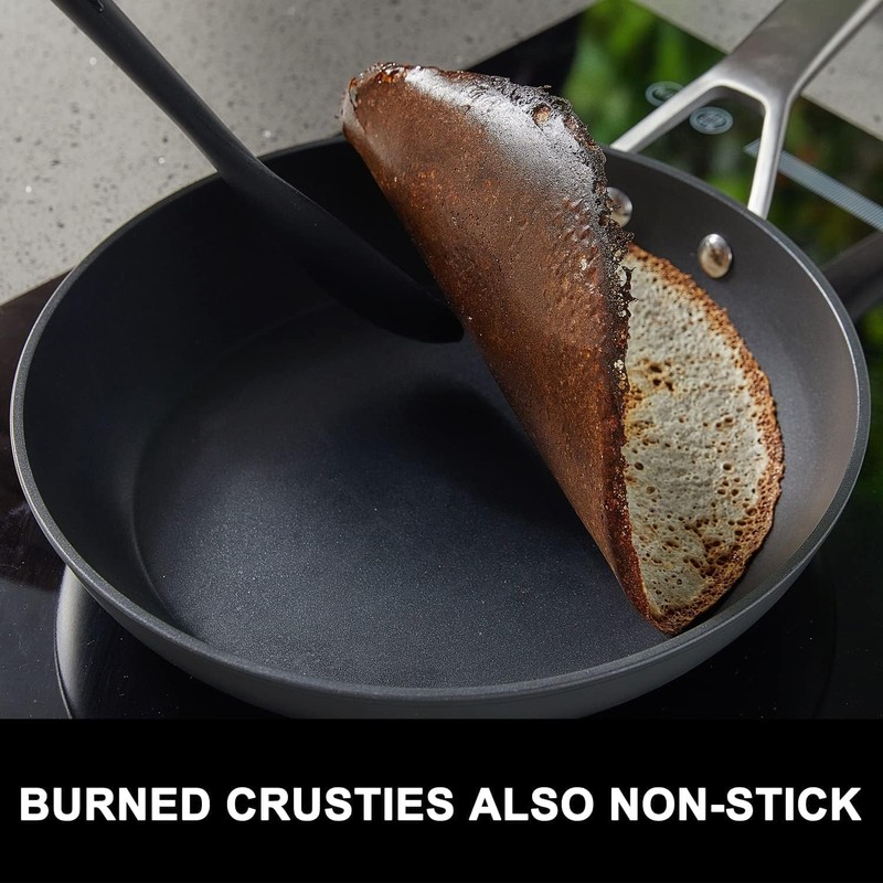MsMk 8 inch Small Frying Pan with Lid, Burnt also