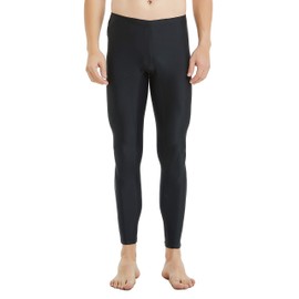 Ubestyle UPF 50+ Men's Active Surfing Water Leggings Swim Tights Sun Protective (U3006BLACKS)