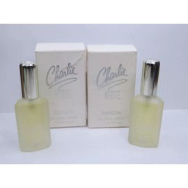 REVLON CHARLIE WHITE COLOGNE SPRAY 0.5 OZ BOXED DETAILS (LOT OF 2)