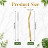 Bamily 12 Pcs Reusable Metal Straws, Curved Stainless Steel Straws
