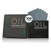 200pz Toallas Absorbentes Grasa Con Espejo Papel Arroz Plateado Zynlora
