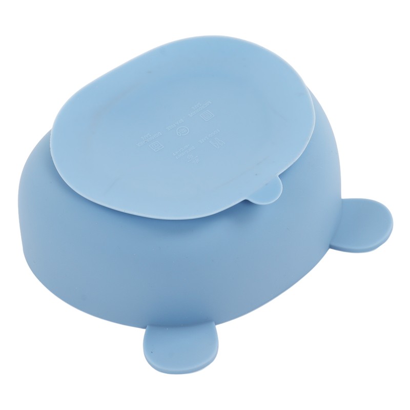 5pcs Baby Feeding Kit Food Grade Silicone Bear Design Plate