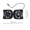 OSALADI Portable Foldable Laptop Cooler Dual USB Fans Height Computer