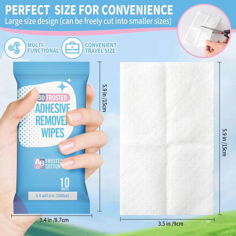 Creatyi 40 Pcs Large Size 3D Frosted Double-Sided Material Adhesive