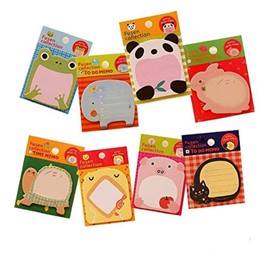 Sticky Notes 24-Packs Self Sticky Notes in Different Shapes, Creative Self-Stick Notes Colorful Super Sticky Notes, Memo Notes for Students, Home, Office -Easy Post and Use (Animal) (24PACK)