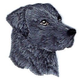 Wholesale Applique Black Lab Head Puppy/Dog Labrador Retriever  Embroidered Iron on Patch