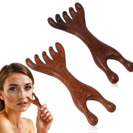 2Pcs Head Massager Scalp, Wooden Massage Comb Five Claw Handheld, Portable Head Scratcher for Stress Relief, Scalp Wood Comb, Manual Massage Tool Gift for Mother, Sister and Lover