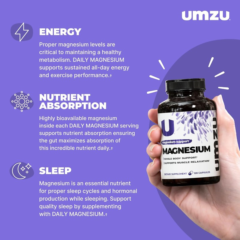 UMZU Daily Magnesium | Potent Bioavailable Magnesium Complex for Healthy