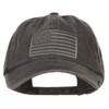 MG USA Flag Embroidered Washed Dyed Cap - Black OSFM