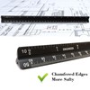 1 Pcs Meter Ruler Architectural Scale Ruler, Aluminum Triangular Scale
