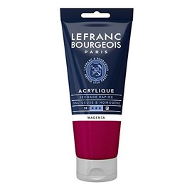 Lefranc & Bourgeois 300384 80ml Tube, Highly Pigmented, Good Coverage, Creamy, Homogeneous Texture Fine Aycrl Ink – Magenta
