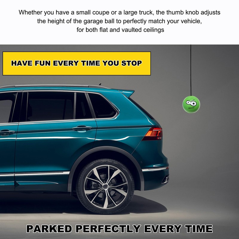 SHMZK Double Garage Parking Aids, Retractable Emotion Ball Garage Parking