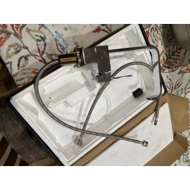 Unbranded RV Or Kitchen Faucet. 1 hole installation, Chrome Nickel Finish, W/Hoses, New