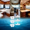 3Pcs White Marine Boat Ball Catch Door Cupboard Spring Back