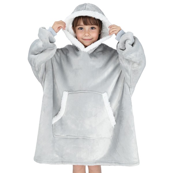 IvyH Oversized Wearable Blanket Hoodie, Fleece Blanket Hoodie for Girls