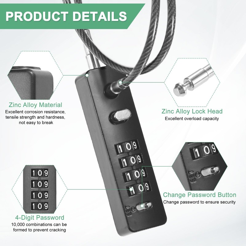 M METERXITY Gate Locks for Outdoor Fence, 23.6IN Heavy Steel