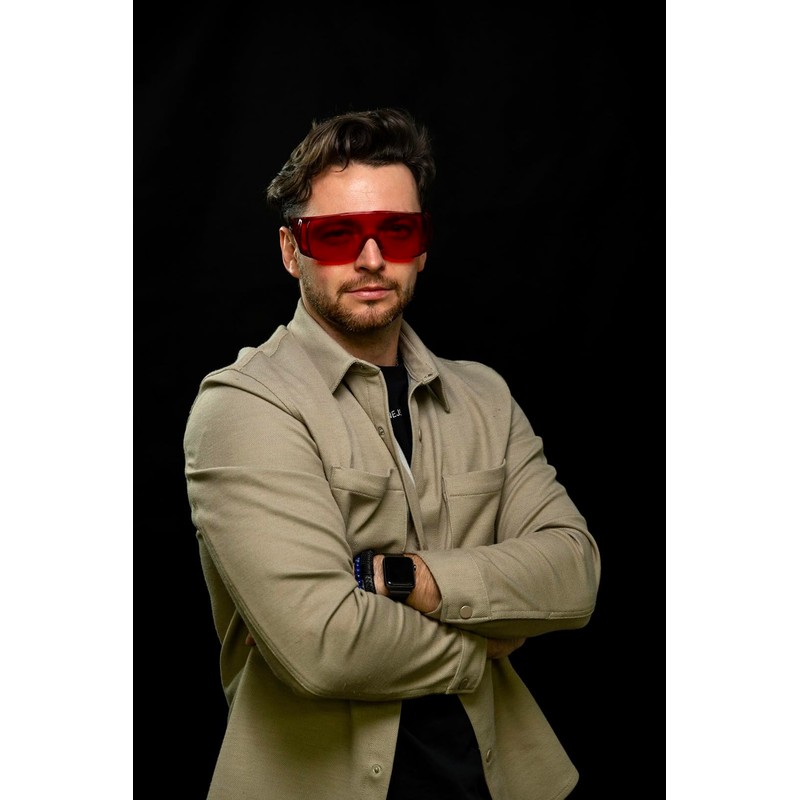 UVtech SLEEP-1 100% Light Red Glasses, Blue Light Filter and