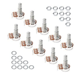 Guitar Potentiometers Split Shaft Pots Audio Tone Switch Control Pack of 10 (B250K)